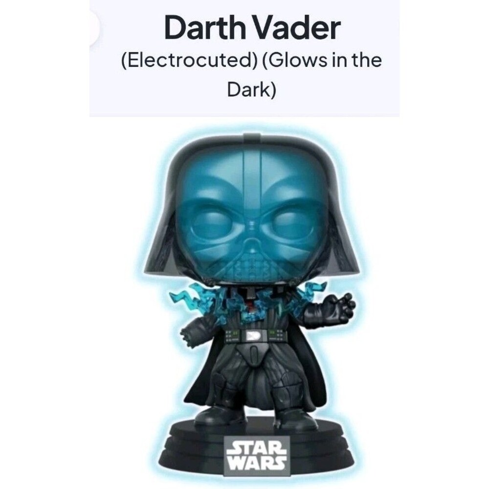 NIB Funko POP! Star Wars Darth Vader Electrocuted Glows In Dark Figure #288